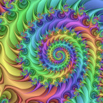 A colorful spiral showing how we are preparing for enlightenment.