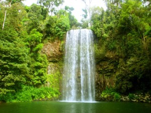 a waterfall where self-realization might happen.